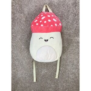 Squishmallows Malcolm the Mushroom Plush Backpack Red White Novelty Plushie Bag